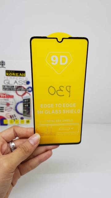 KOREAN Tempered Glass Huawei P30 6.1 inchi FULL SCREEN TG 5D Huawei P30 FULL GLUE Anti Gores Kaca