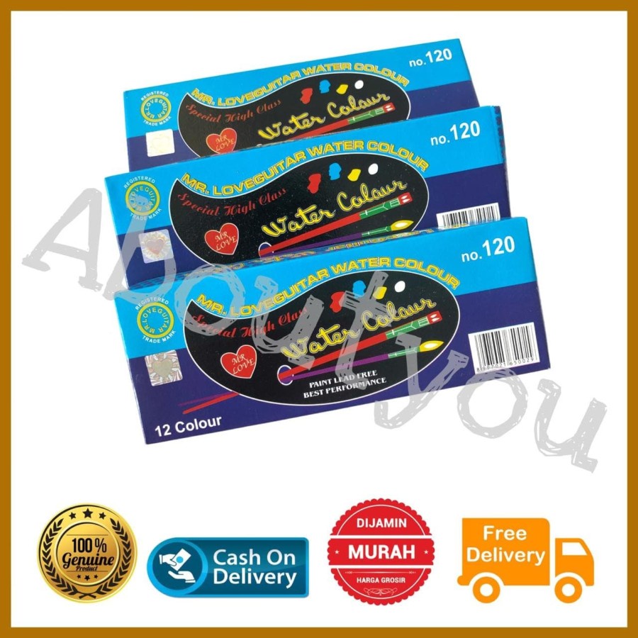 

CAT AIR Water Colour no 120 set 12 warna Guitar