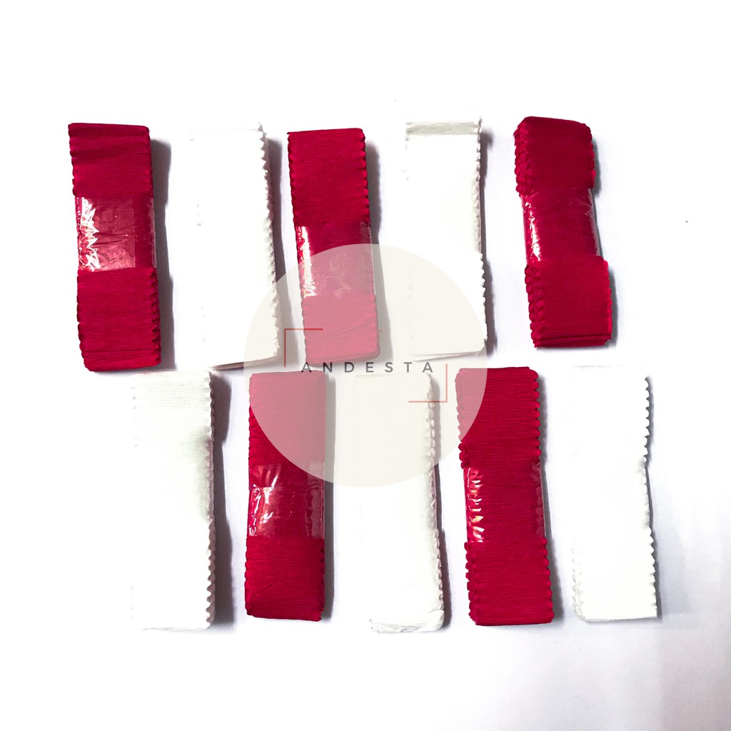 Kertas Krep Dekorasi Bendera Indonesia Merah Putih 17 Agustusan Pajangan