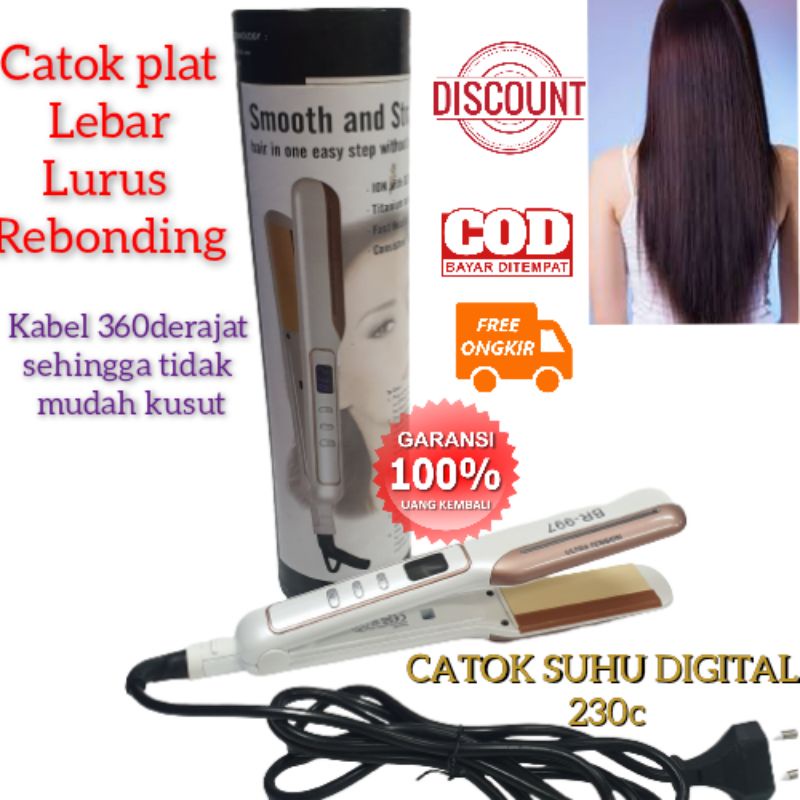 Catokan Rambut Bagus Suhu 230c Alat pelurus rambut salon Br 997 Tabung