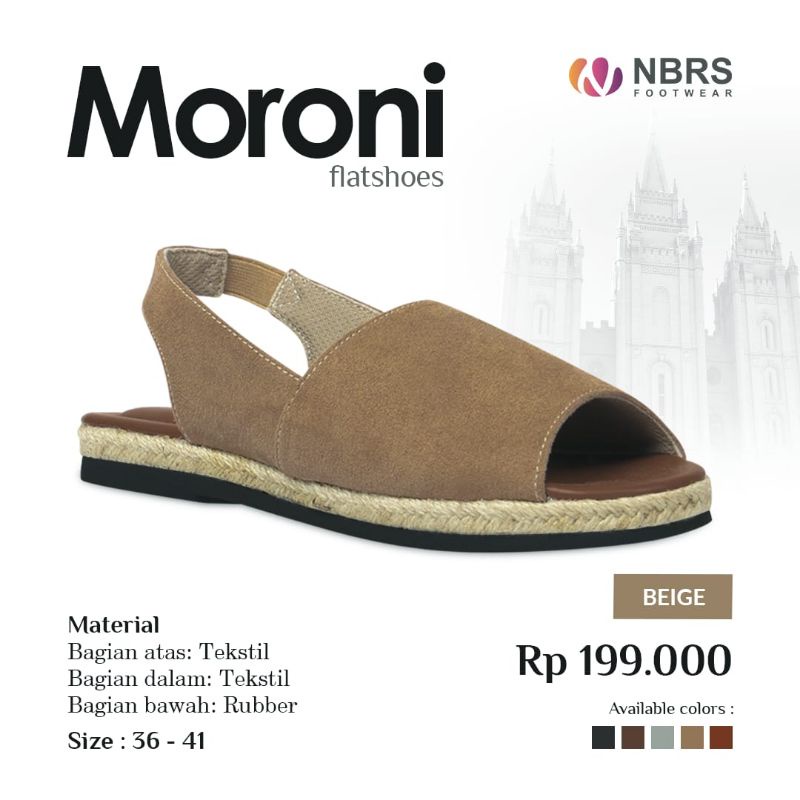 MORONI BY NBRS FOOTWEAR |SANDAL WANITA TELUNGKUP FUR SLIDES