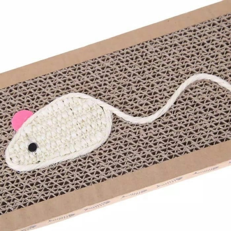 Mainan Kucing Papan Garukan Motif Tikus Scratcher Board Cat Cakaran Kitten Toy