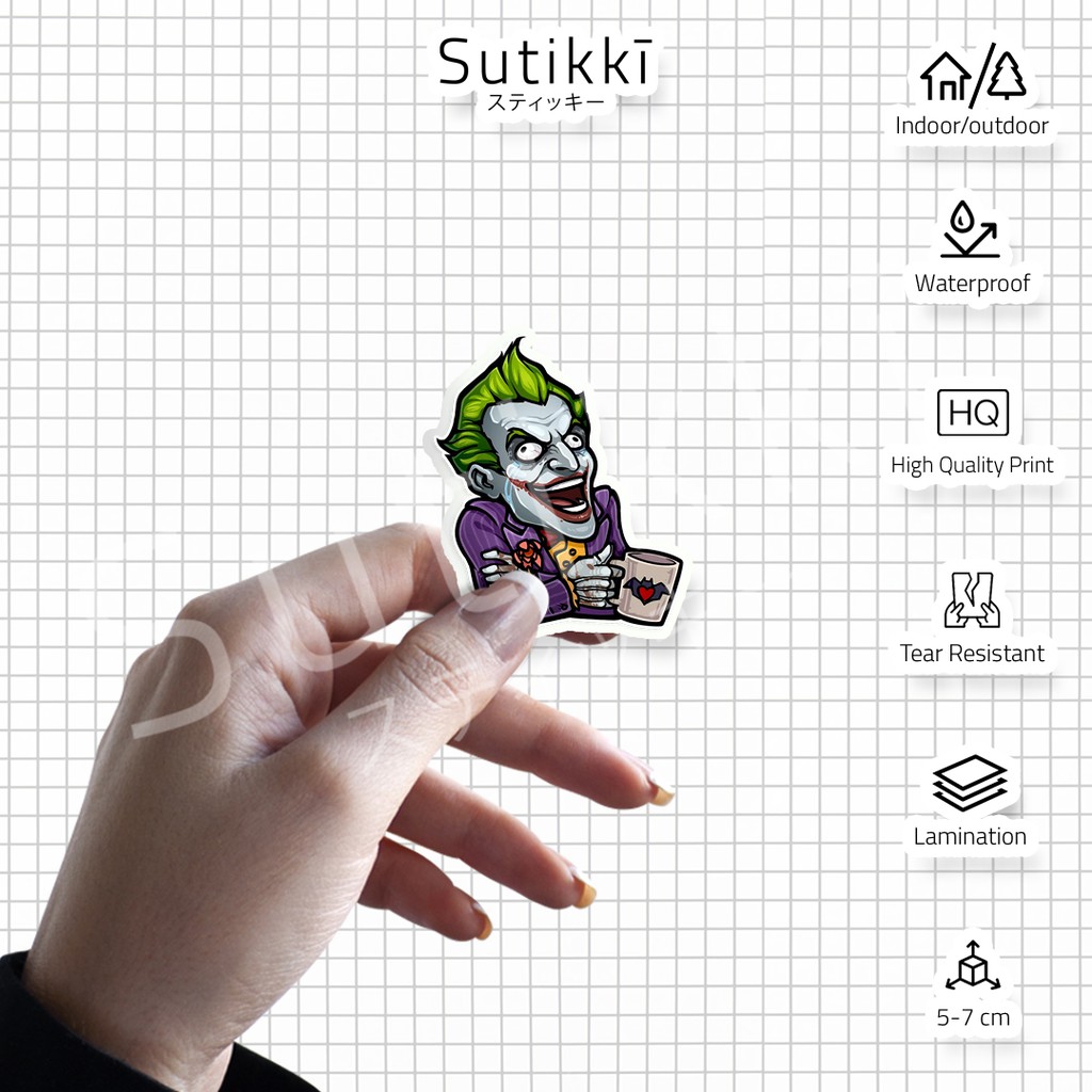 Sutikki | Sticker Pack DC Heroes and Villains Die Cut Vinyl Pack Stiker Gambar Tempel Laptop Marvel