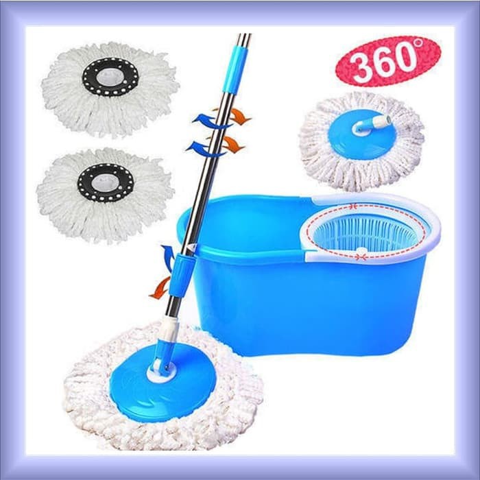 Spin Mop Sinda / Alat Pel Lantai Super Mop Alat Pembersih Lap Pel / Magic Mop / Pel Otomatis