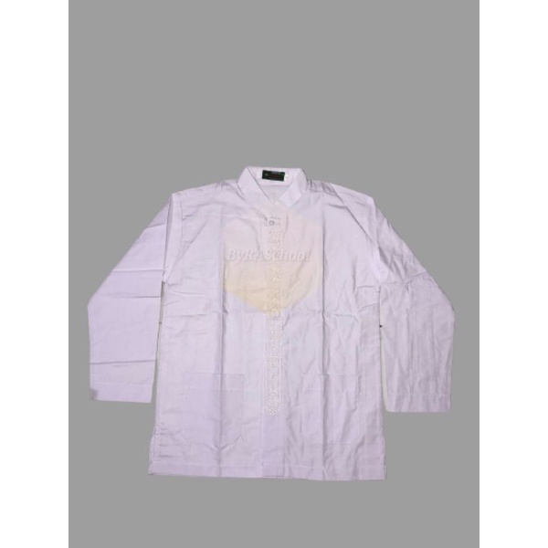 Seragam Sekolah Baju Putih Koko Muslim - Lengan Panjang