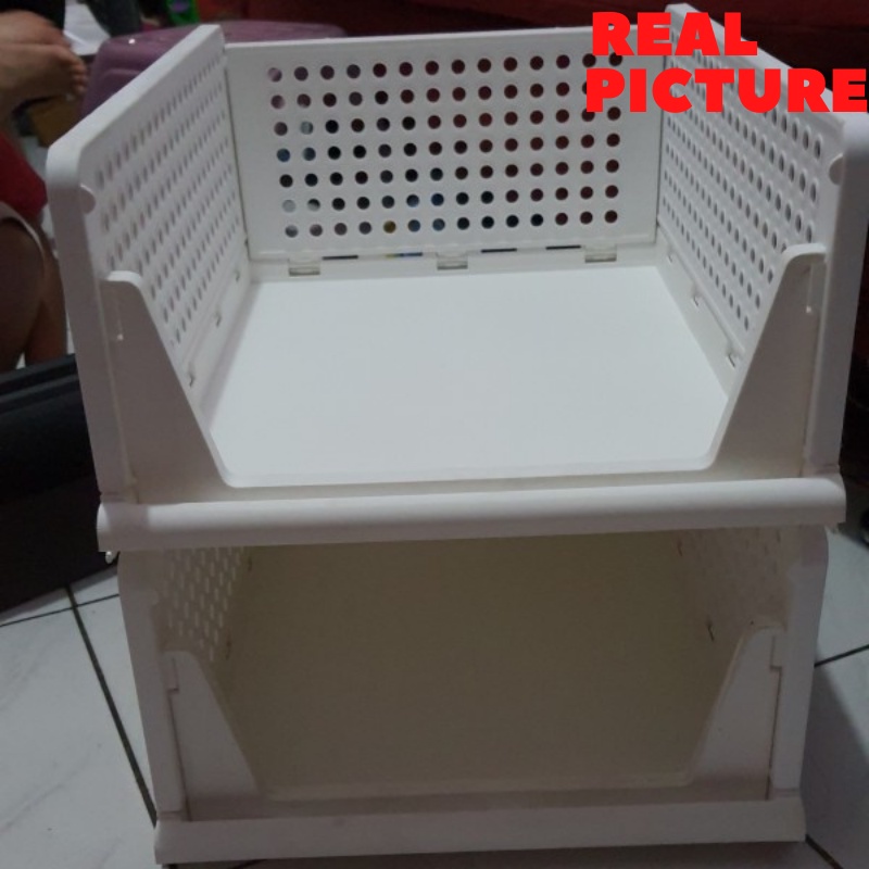 STORAGE BOX LIPAT Rak Laci Storage Penyimpanan Barang Rak Baju Tempat Baju Rak laci storage penyimpanan baju cucian plastik tempat pakaian Mini Storage lemari kecil Baju Tempat Pakaian serbaguna rak Kamar Mandi Serbaguna murah