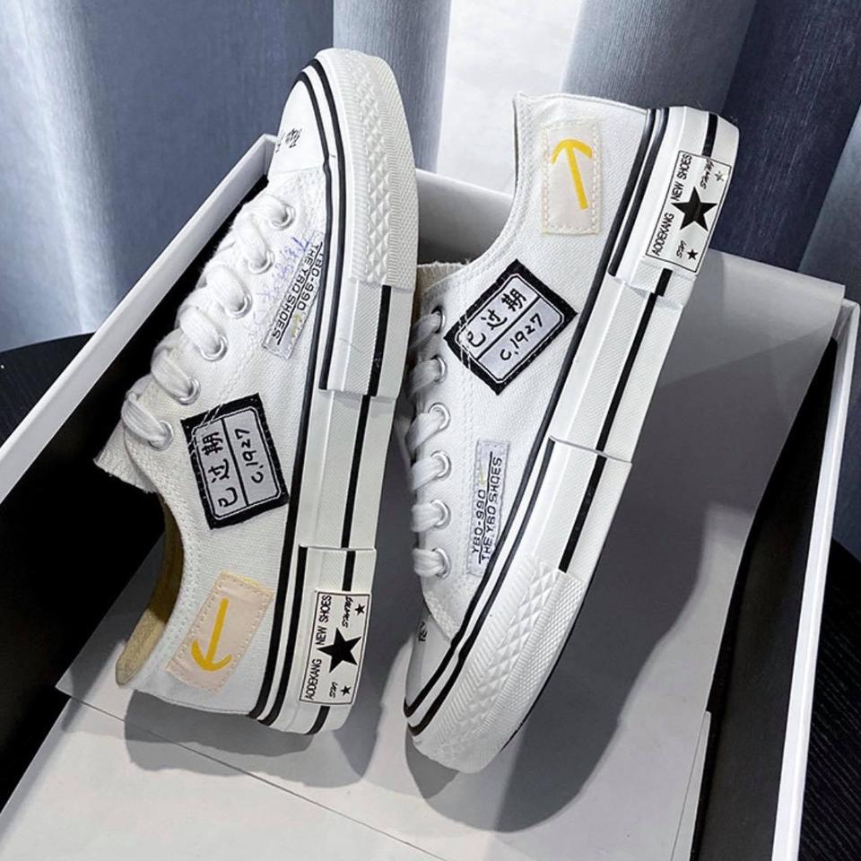 Sepatu Sneakers Sport Canvas Korea Wanita Import Original YBO Shoes Putih –MGL.10Jn22w