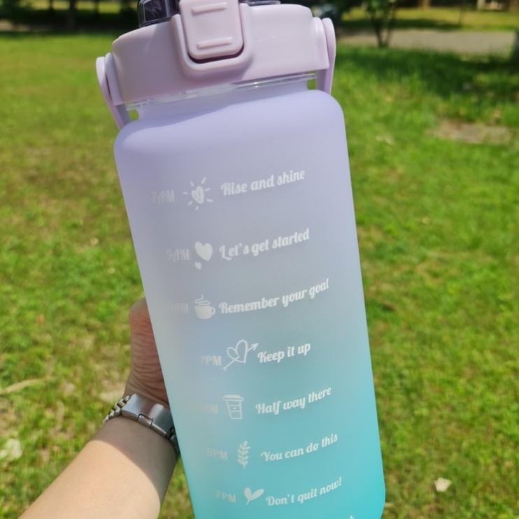 SALEE.. (HARGA GROSIR) Botol Time Rainbow | Botol Minum Viral 2 liter | Botol Minum kekinian Viral