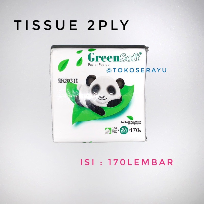 Tissue Kotak Green Soft isi 170 Lembar