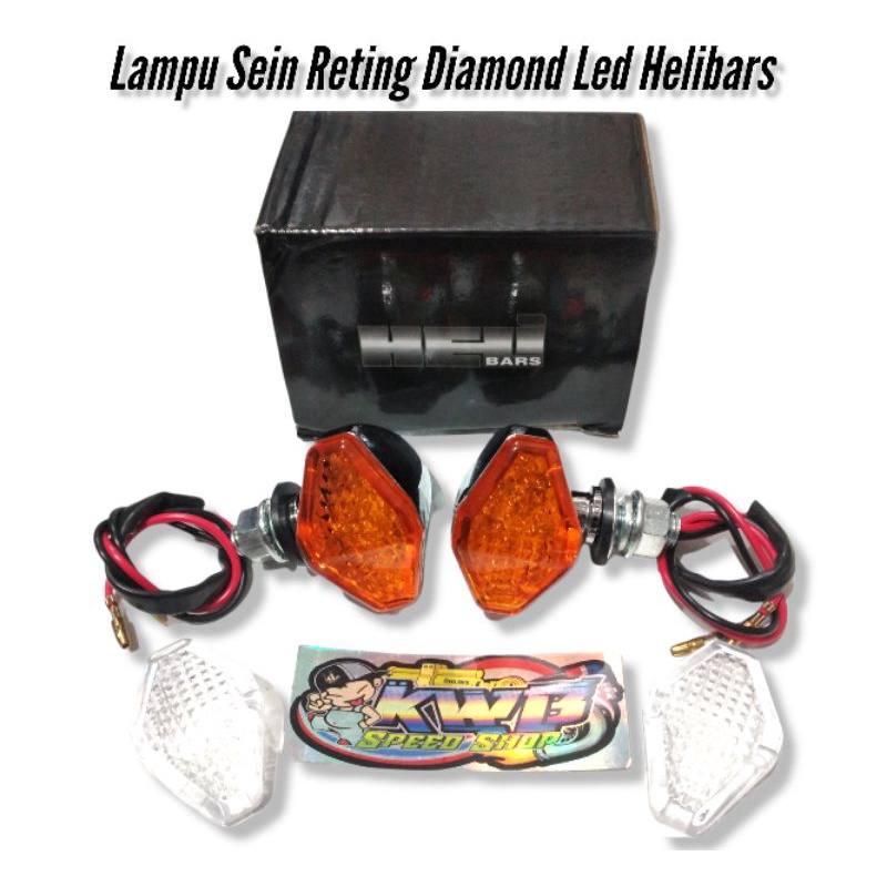 Lampu Sein Diamond Led double mika CB GL MP TIGER C70 Lampu Reting Led Diamond Helibars / TRY Import lampu sein sen riting LED Diamond helibars / TRY