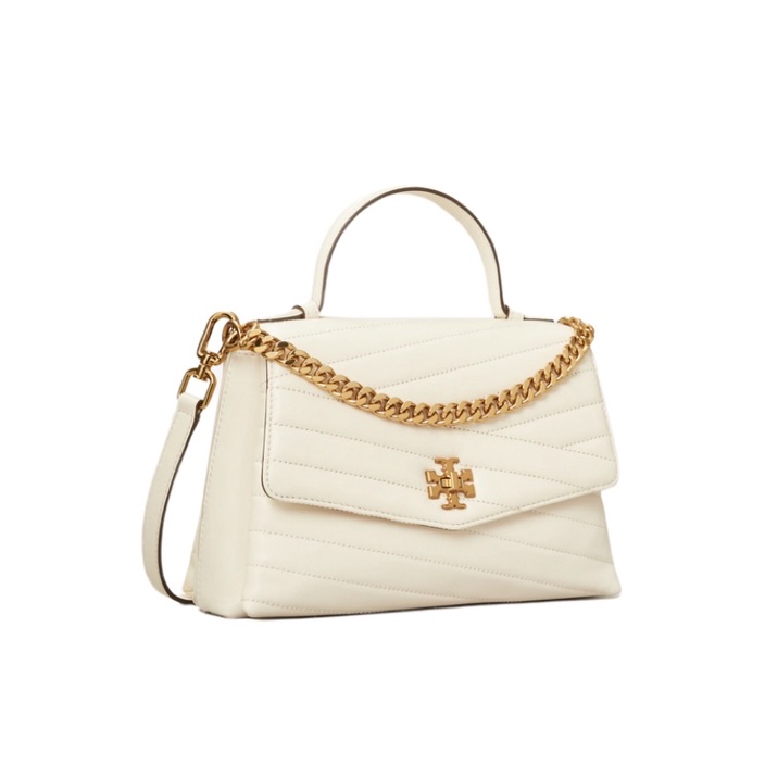 Tory Burch Kira Chevron Top Handle Satchel - White