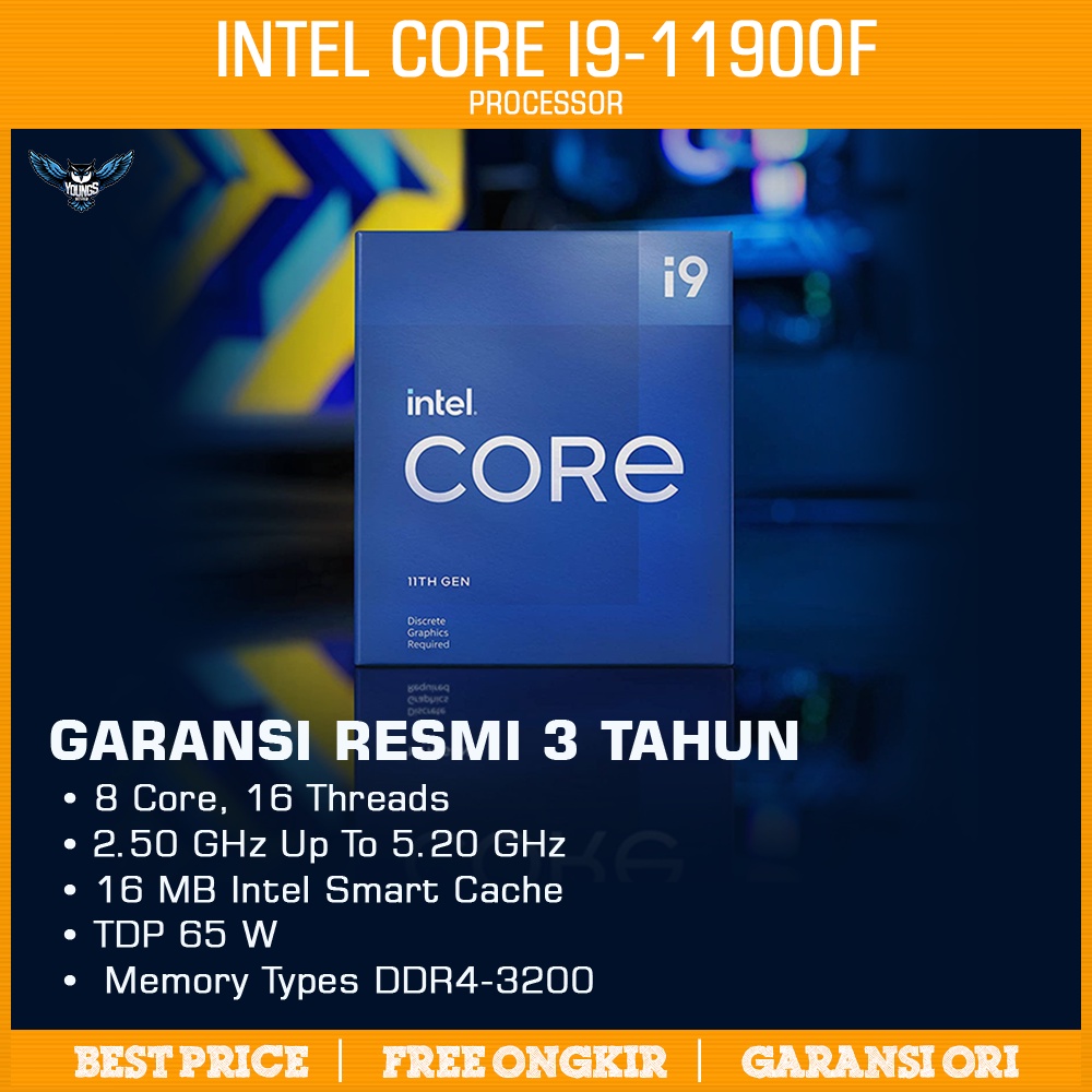 Intel Core i9 11900F 2.5GHz Rocket Lake 8 Core 16 Thread LGA1200 [BOX]