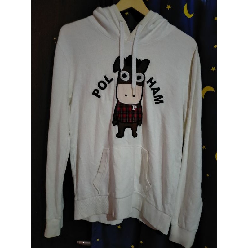 Hoodie Putih Branded POLHAM