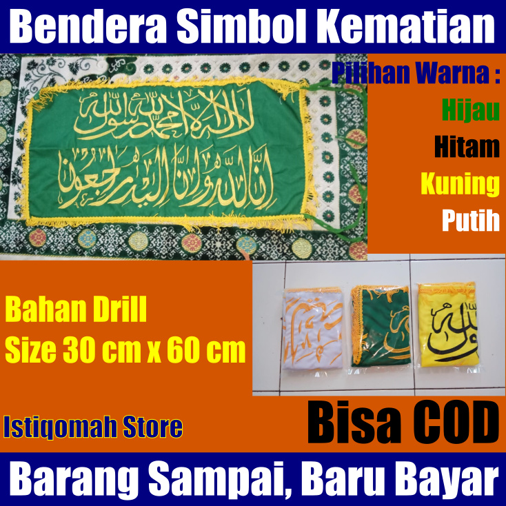 Grosir Bendera untuk Simbol Kematian Kaligrafi Dibordir Termurah