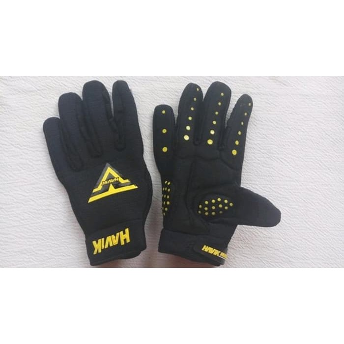 Gloves Sarung tangan biker / Glove HAVIK FULL Finger BLACK  MOTOR COOL KEREN ABIS