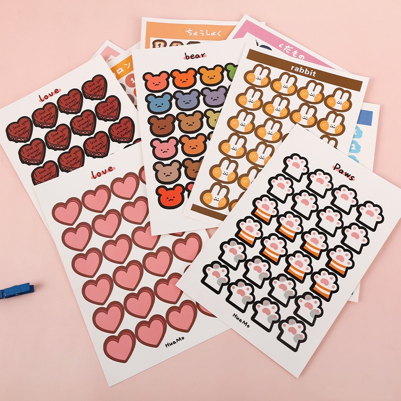 Stiker Motif Kartun Gaya Korea Untuk Dekorasi Handbook
