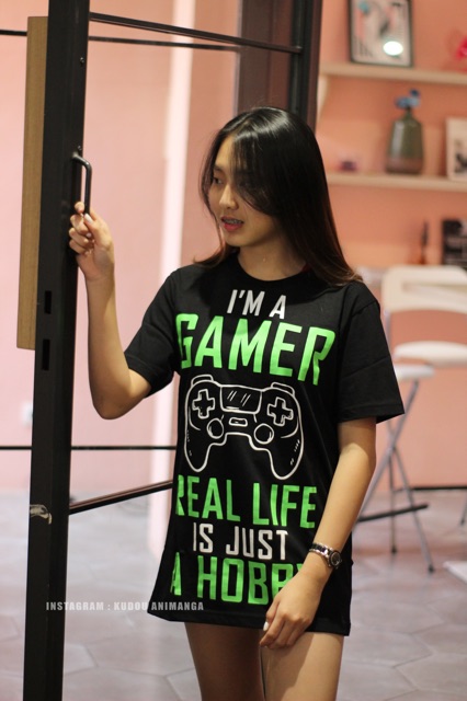 Kaos Gamer Real Life is just a Hobby Black