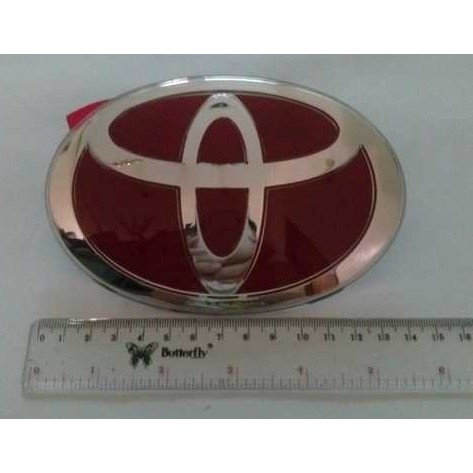 Emblem Logo Toyota Merah 14 CM