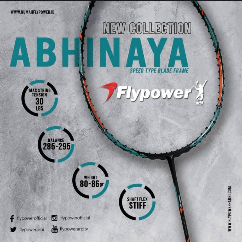 FLYPOWER ABHINAYA RAKET BADMINTON ORIGINAL