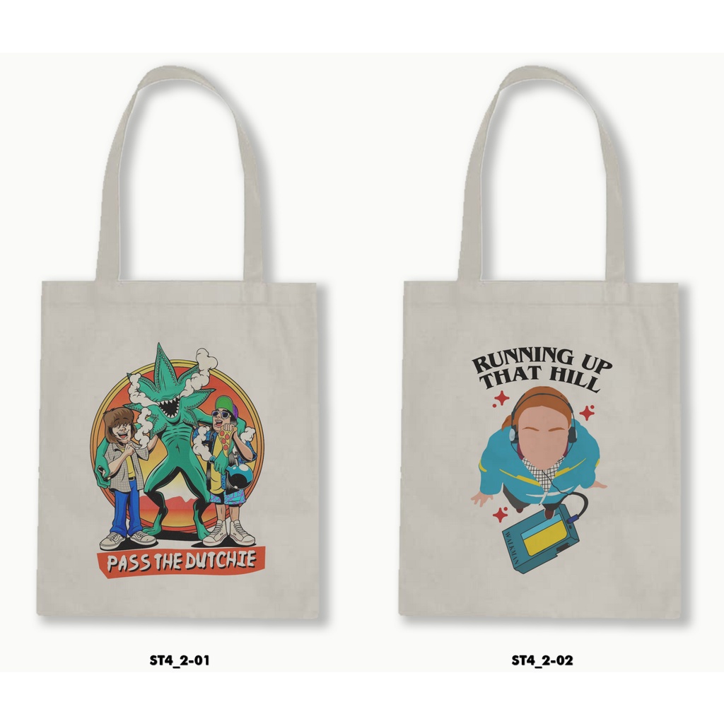TOTE BAG BLACU - STRANGER THINGS 4.2-01