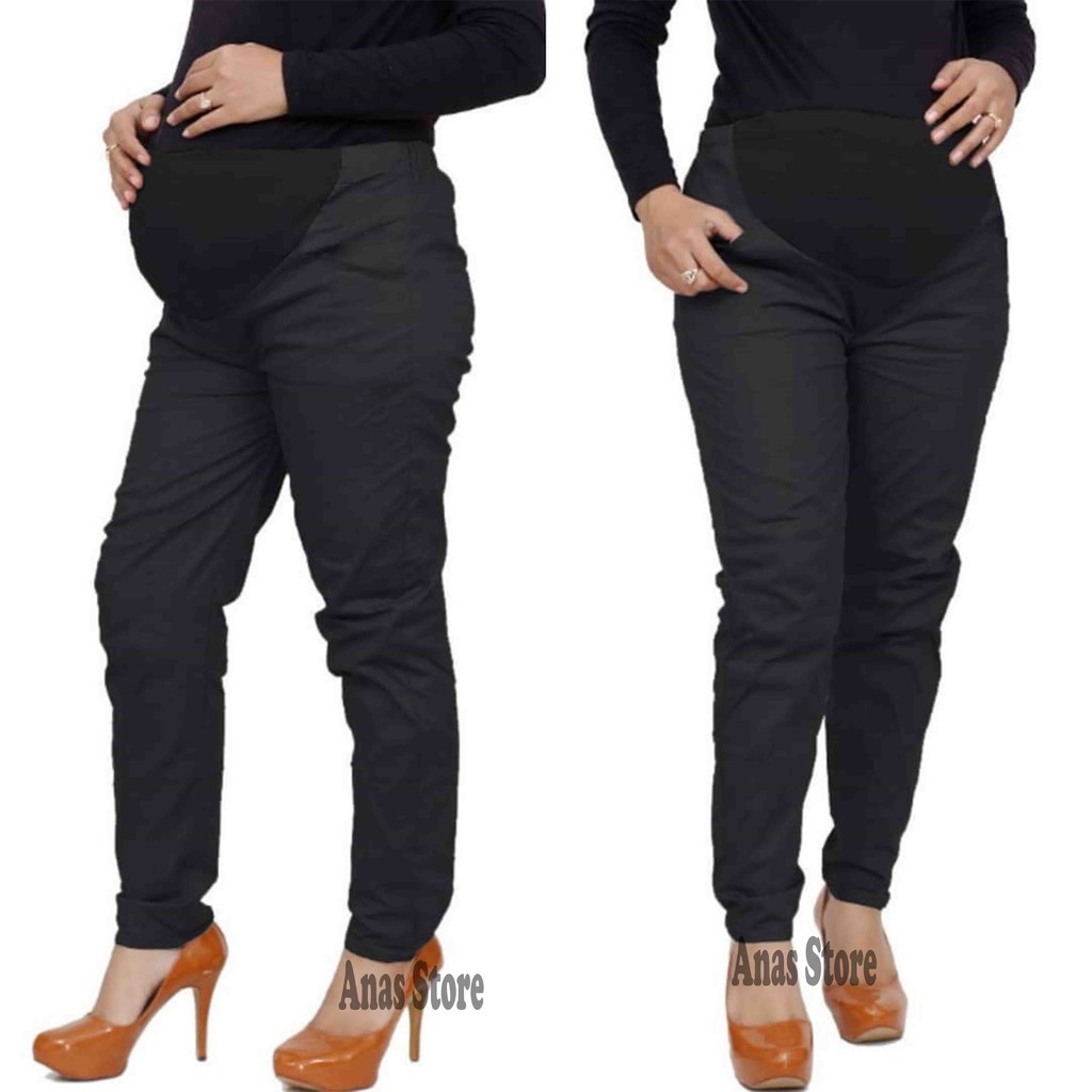 Celana Hamil Kerja Panjang Kain Katun Kantor Ibu Hamil / leging baju pakaian ibu hamil