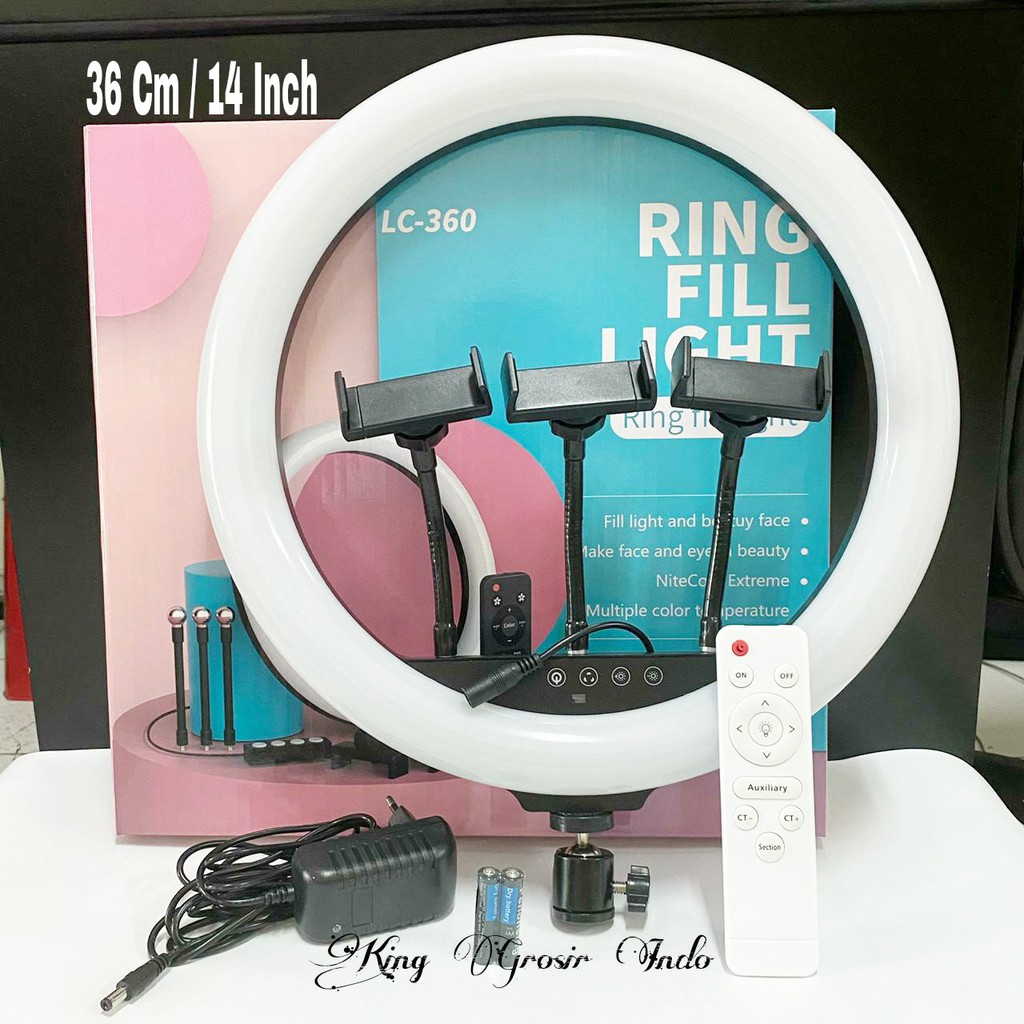 Ring Fill Light LED LC-360 ( 36 Cm / 14 Inch ) / Lampu Selfie Tanpa Tripod