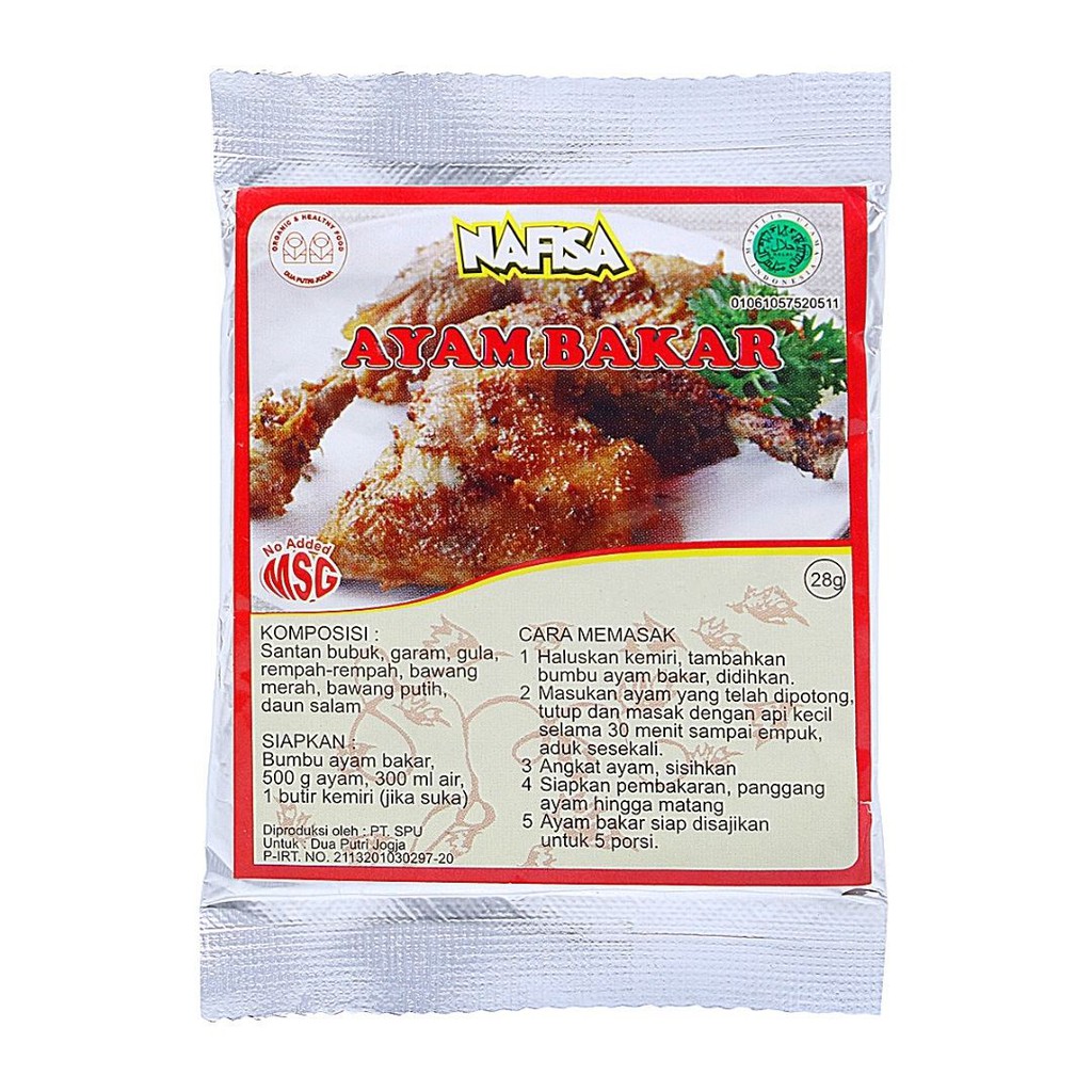 

Nafisa - Bumbu Instan Ayam Bakar 28gr