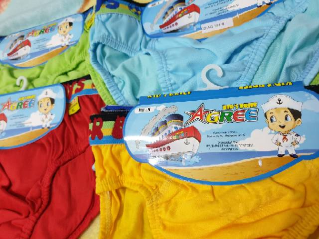 Celana Dalam anak laki laki Agree karet boxer Harga 3 pcs