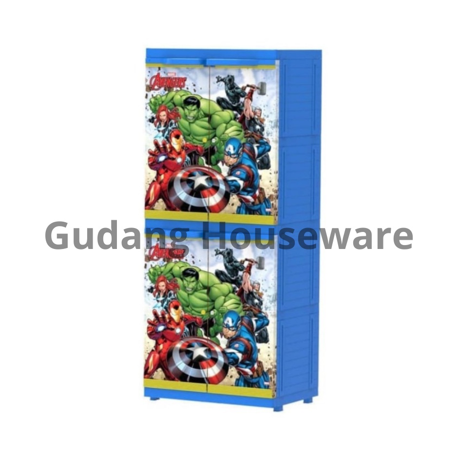 LEMARI PLASTIC NAIBA 4 SUSUN 9264 AVD | Lemari Baju | Bok susun | Lemari Serbaguna | Gratis ongkir |