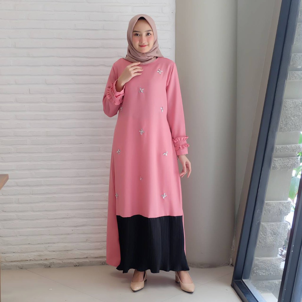 Gamis agatha / maxi dress muslim / fashion gamis / best / montek