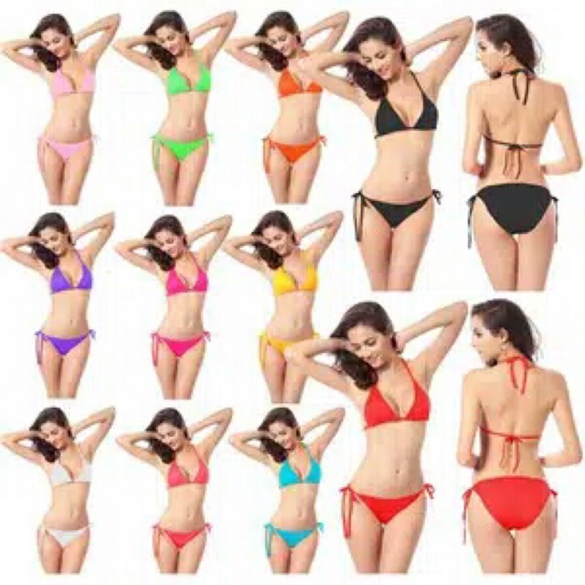 BK 3301 RX03 - BIKINI PANTAI SEGITIGA IKAT