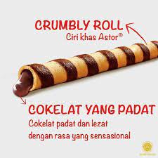 

SNACK ASTOR WAFER STICK 40 GRAM MAKANAN RINGAN ASTOR WAFER ROLL BISKUIT COKELAT CEMILAN JAJANAN