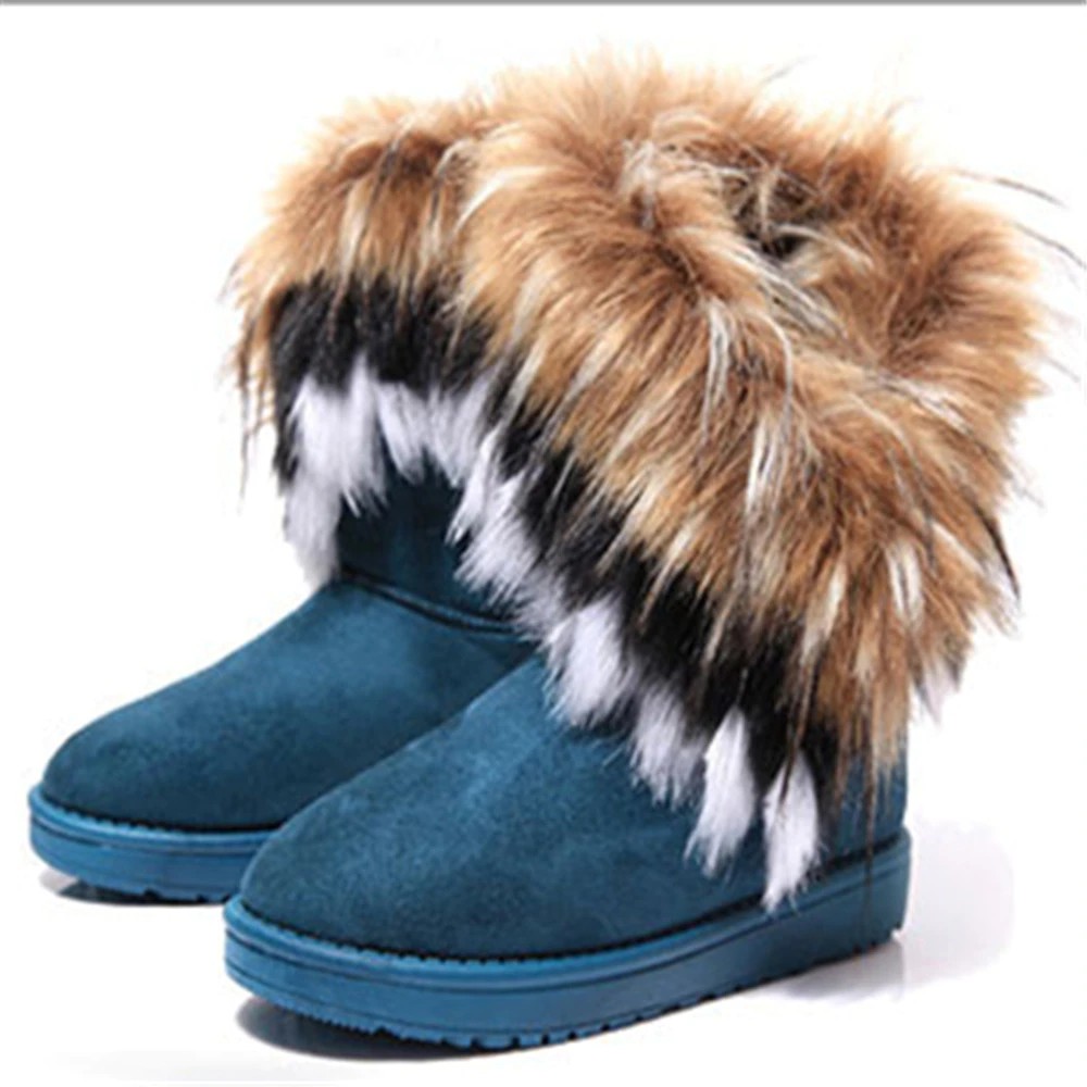 fur snow boots