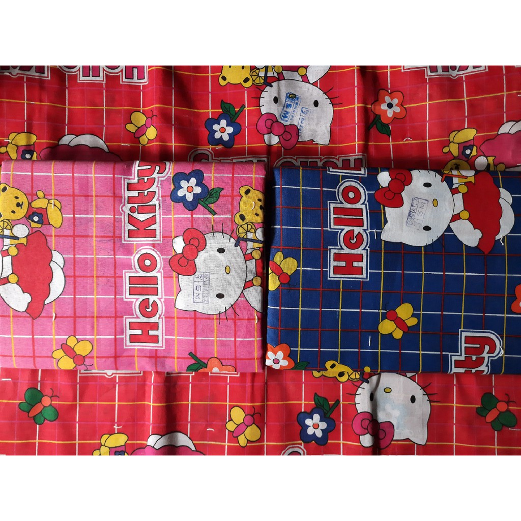 URUNG KASUR KAPUK NO 2 RENDENG 140X200 CM MOTIF HELLO KITTY SARUNG KASUR ISI KAPUK KULIT KASUR KAPUK