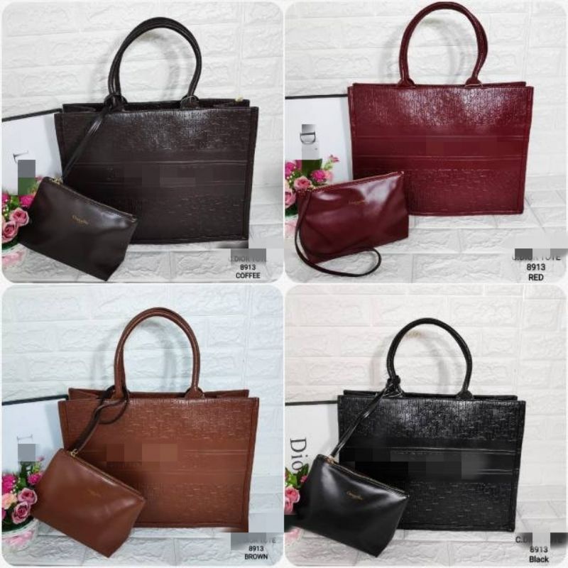 TOTE BAG BAHAN LEATHER BAG 2IN1 Kode 8913