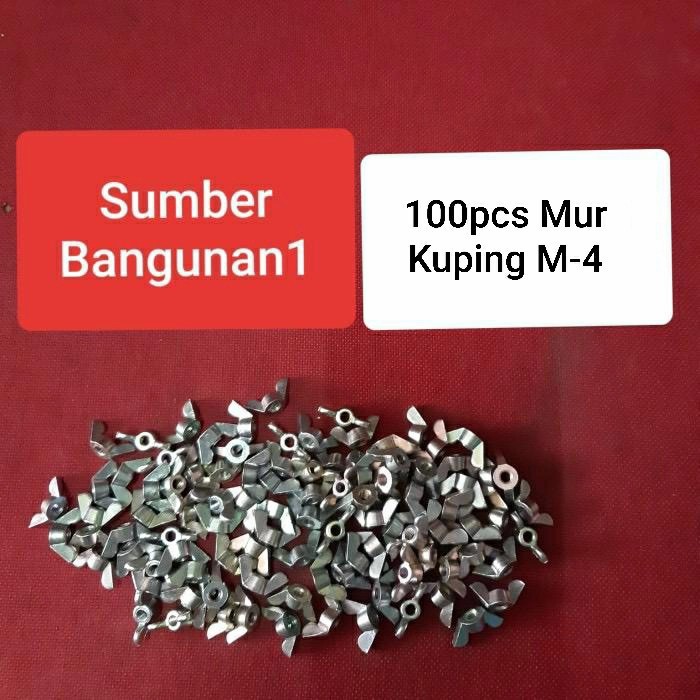 Mur kuping M-4 100pcs wing nut M4 mur baut 4mm