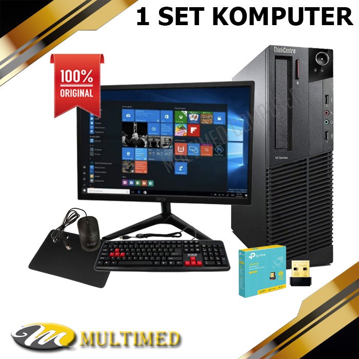 1 Set PC Build Up Lenovo Core i5 - RAM - HDD/SSD + Monitor 19inch New