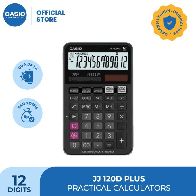 

[COD] Casio JJ-120D Plus - Kalkulator Toko / Dagang - Fungsi Cek - 12 Digit TERJAMIN Kode 416