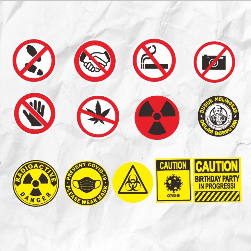 (COD)STICKER DILARABG MEMOTRET/STICKER DILARANG SERIES/STICKER RACING SERIES /STIKER AESTHETIC