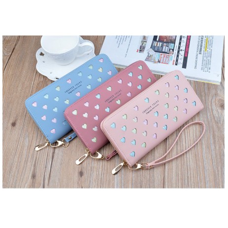 Dompet Panjang Persegi Panjang Forever Young Motif Love Impor