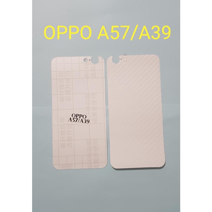 SKIN CARBON OPPO A57 A39 ~ ANTI GORES BACK OPPO A57 A39 ~ HP