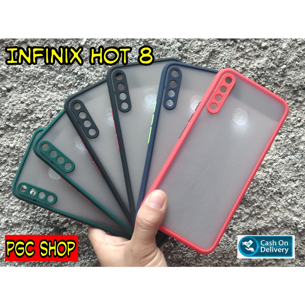 Case Handphone Keren For ( Infinix Hot 8 ) Case Dove Aero Matte Transparan Soft Fuze Frosted Karet Silikon - PGC SHOP