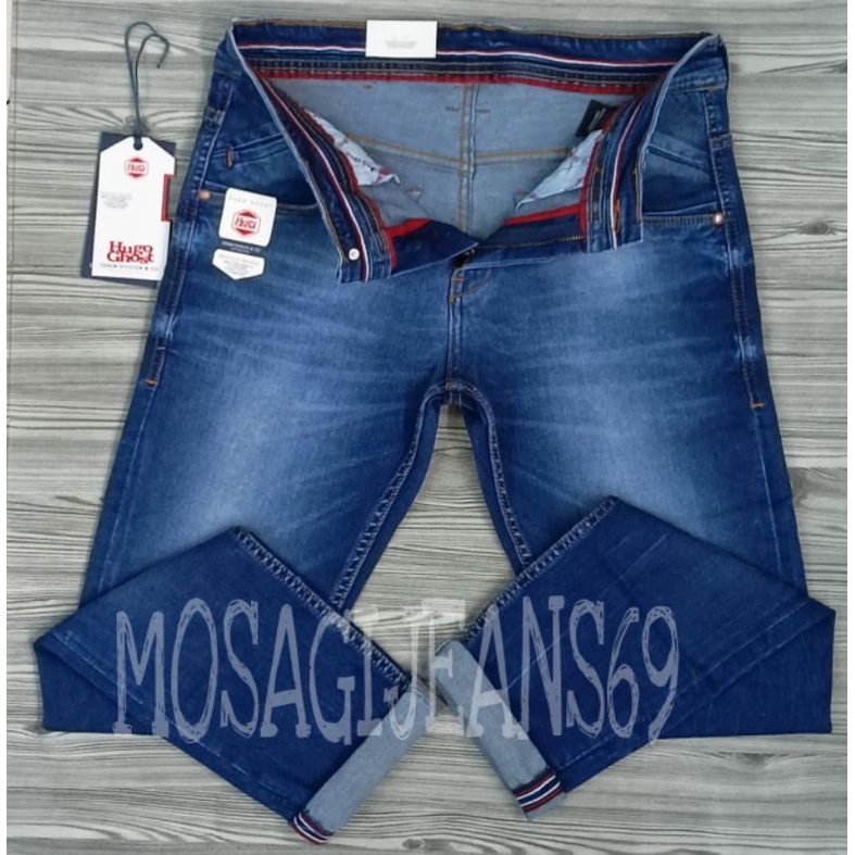 CELANA PANJANG PRIA SOFTJEANS HUGOGHOST KARET KANTONG TEMPEL