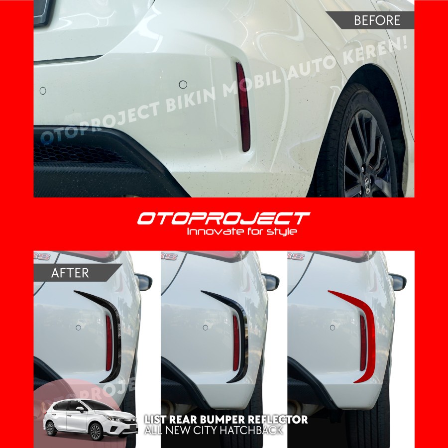 List Rear Alis Bumper Reflektor Belakang All New City Hatchback 2021