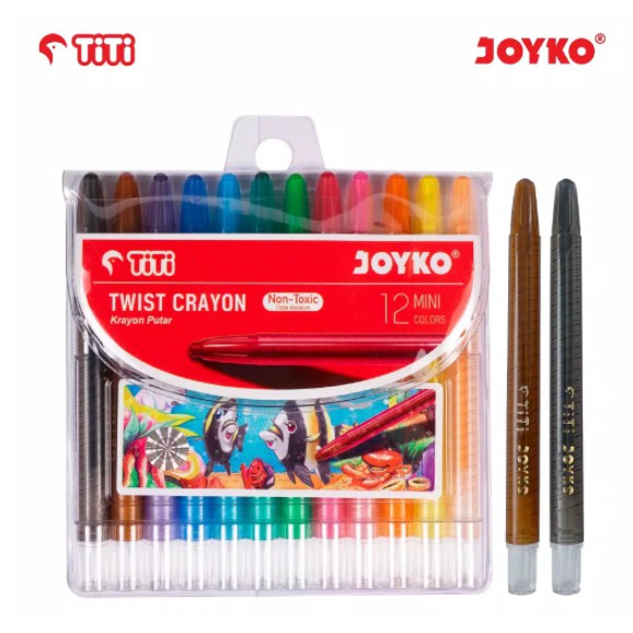 

Crayon 12 warna JOYKO putar MINI / Twist Krayon