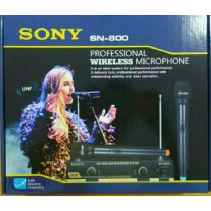 Mic Wireless Sony Sn 800 Microphone Double Mic Wireless SN - 800