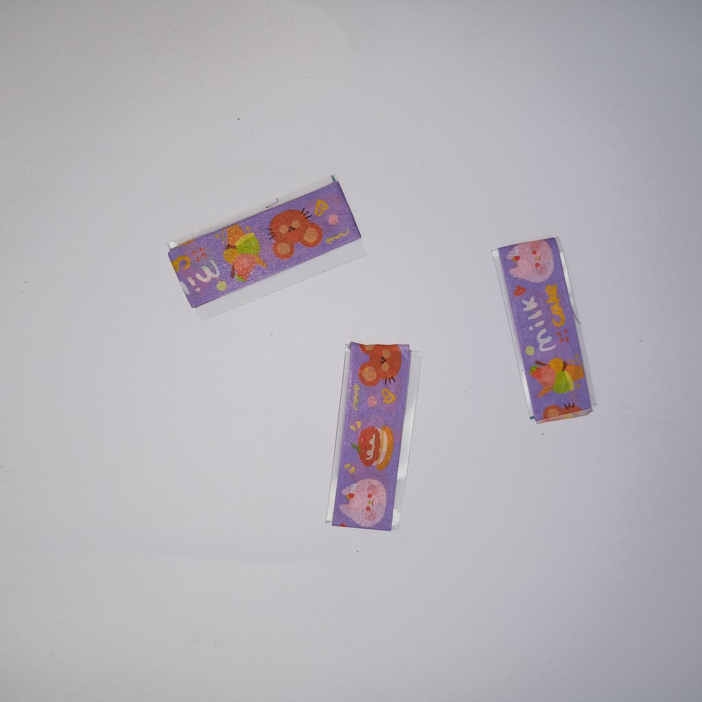 

W1 WASHI TAPE SAMPLE 20 CM WARNA UNGU ISOLASI LUCU MOTIF WASHITAPE AESTHETIC BUJO MATERIAL
