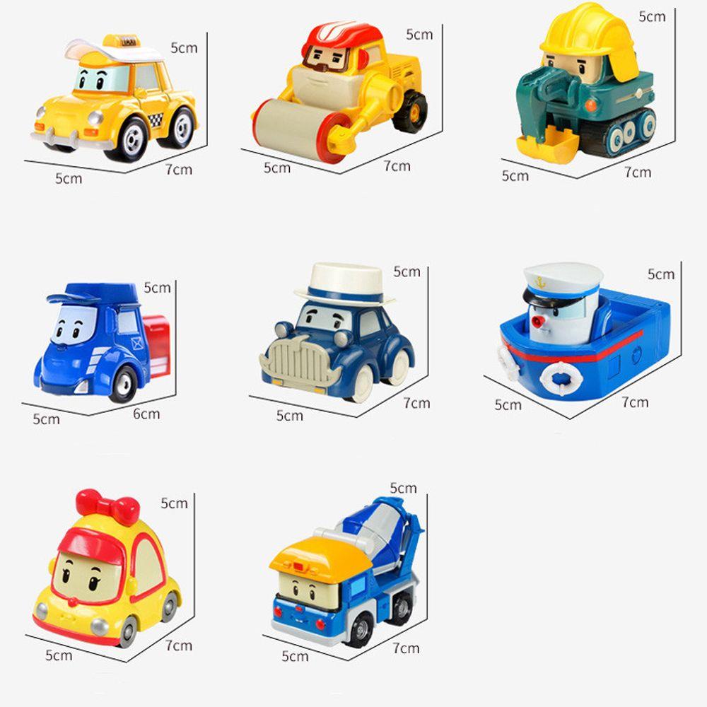 ROBOCAR POLI Mainan Anime Poli QUINTON Robocar Mainan Kendaraan Hadiah Terbaik Robot Poli Mainan Anak Roy Haley Mobil Paduan Logam