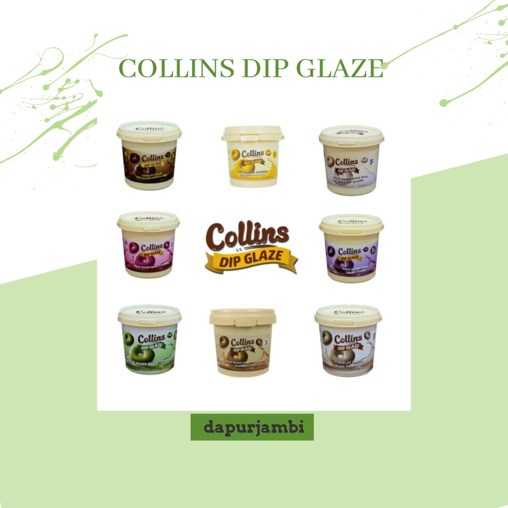 

Collins Dip Glaze 1 kg - coklat - cappuccino - matcha - milk - strawberry - taro - tiramisu