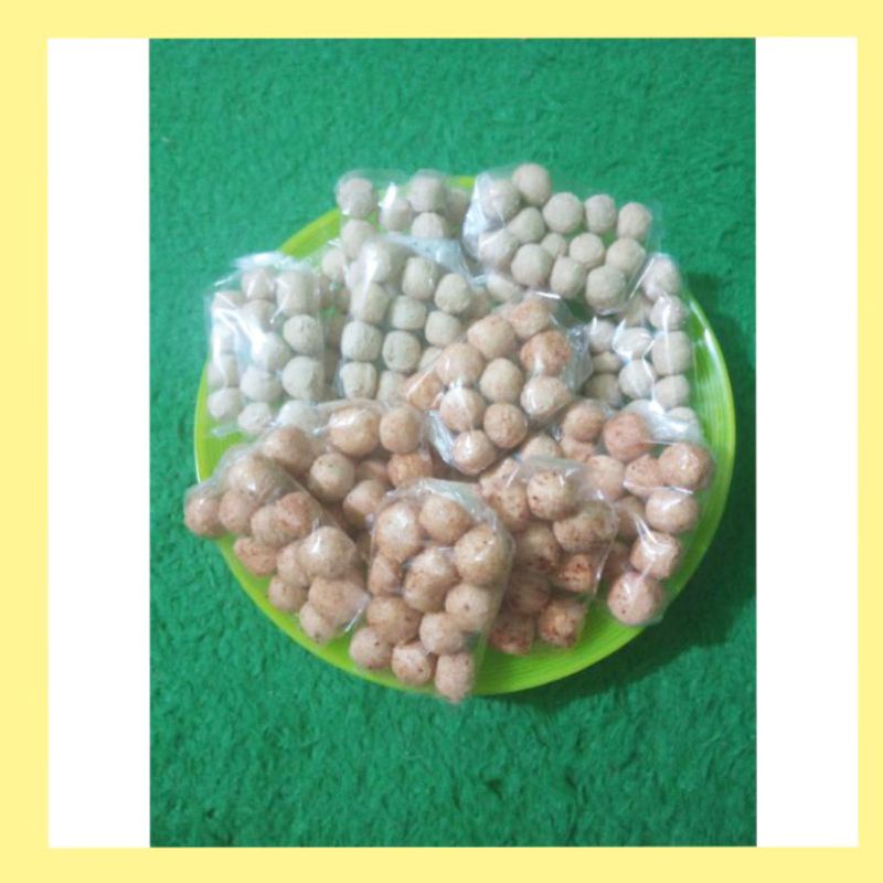 

Keripik Tahu Bulat Mini Bungkus imut gurih Rasa Original/Pedas isi 10 pcs/pak